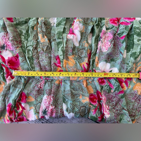 AUTHENTIC Y2K BILA TROPICAL FLORAL MIDI SKIRT - Picture 6 of 6